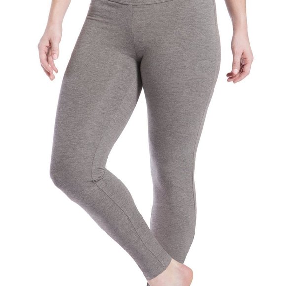 Fishers Finery Light Gray Bamboo Leggings, Small - Picture 2 of 2